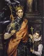 El Greco St Louis,King of France,with a Page France oil painting artist